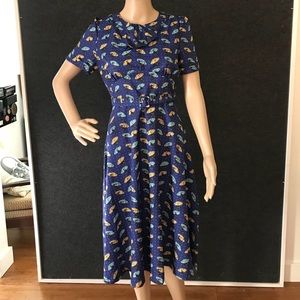 Vintage-style blue day/swing dress sz 10